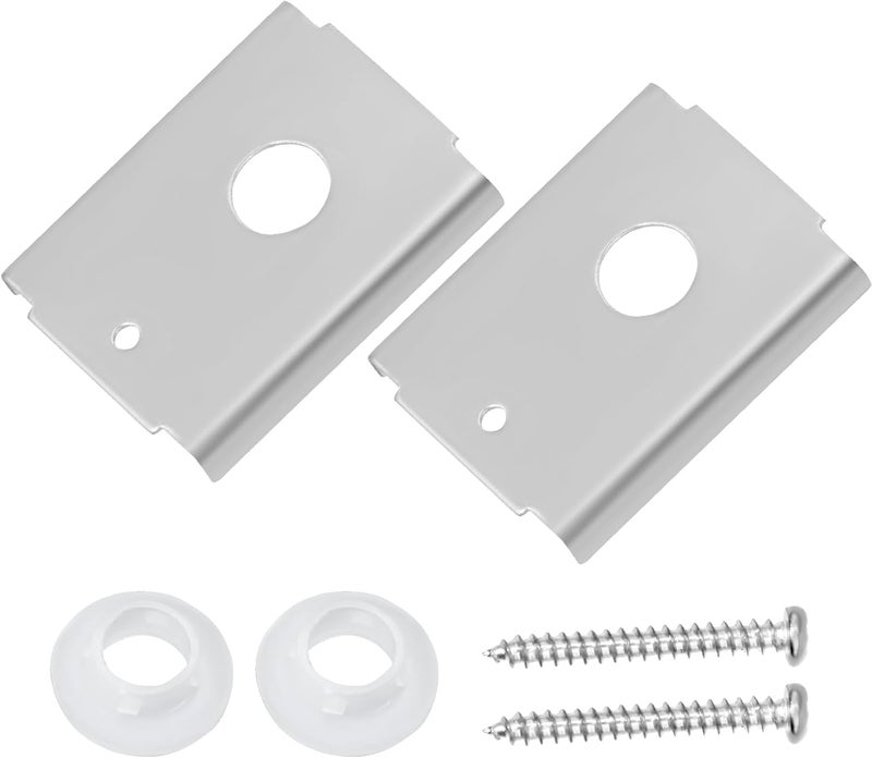 FOJOO 2Pack N7192 Bi-Fold Door Repair Bracket Kit, Folding Closet Door Hardware for 1-3/8 Inch Wood Doors, Fits 7/16" Pivot Pin, Top or Bottom Mount Steel Brackets - Image 1